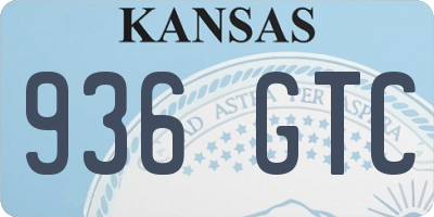 KS license plate 936GTC