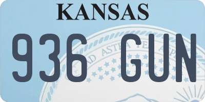 KS license plate 936GUN