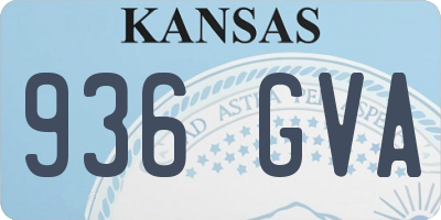 KS license plate 936GVA