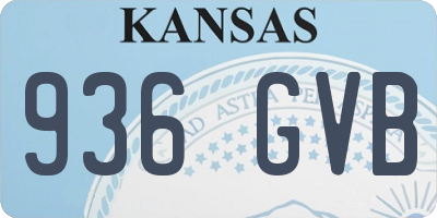 KS license plate 936GVB