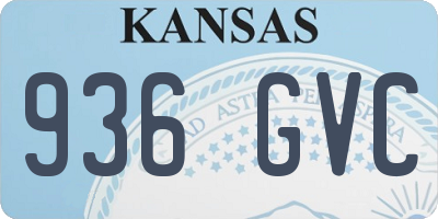 KS license plate 936GVC