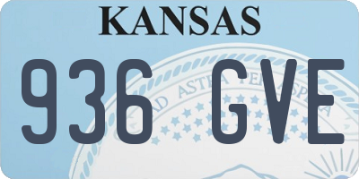 KS license plate 936GVE