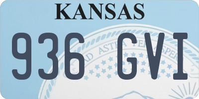 KS license plate 936GVI