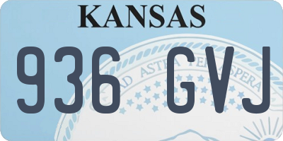 KS license plate 936GVJ