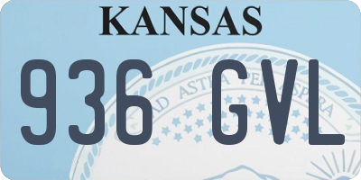 KS license plate 936GVL