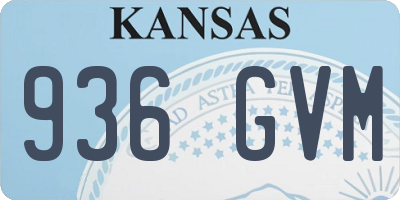 KS license plate 936GVM