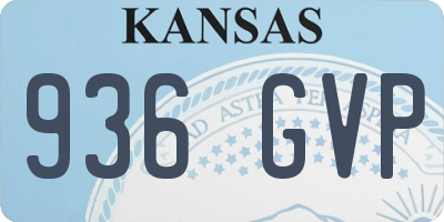 KS license plate 936GVP