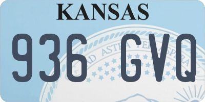 KS license plate 936GVQ