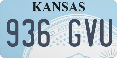 KS license plate 936GVU