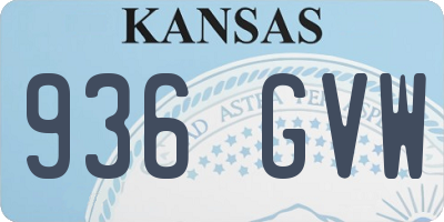 KS license plate 936GVW