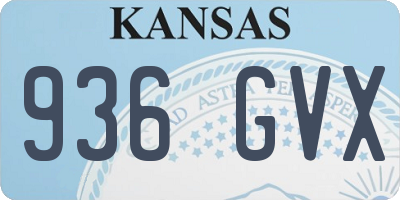 KS license plate 936GVX