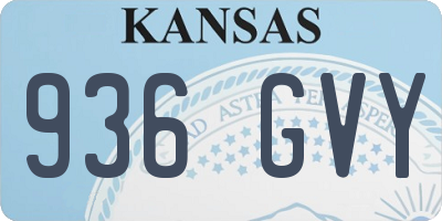 KS license plate 936GVY