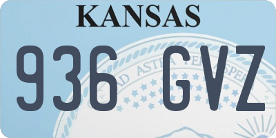 KS license plate 936GVZ
