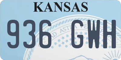 KS license plate 936GWH