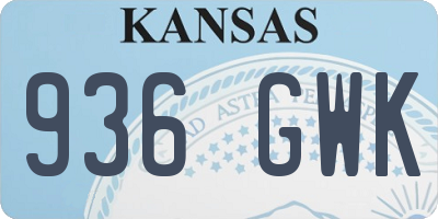 KS license plate 936GWK