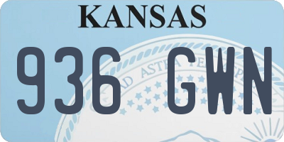 KS license plate 936GWN