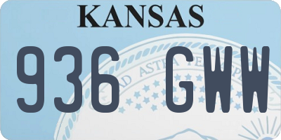 KS license plate 936GWW