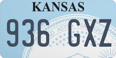 KS license plate 936GXZ
