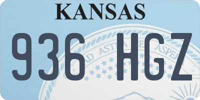 KS license plate 936HGZ