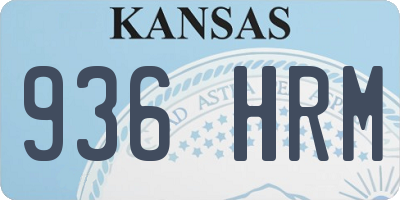 KS license plate 936HRM