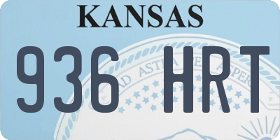 KS license plate 936HRT