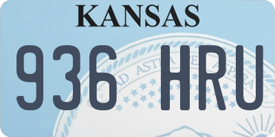 KS license plate 936HRU