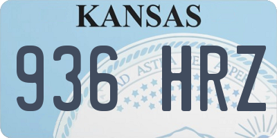 KS license plate 936HRZ