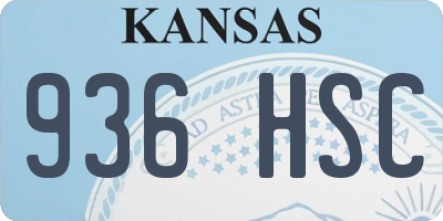KS license plate 936HSC