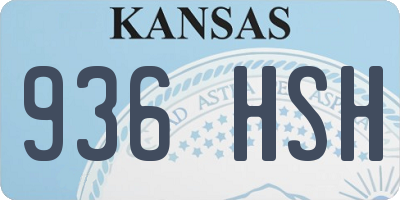 KS license plate 936HSH