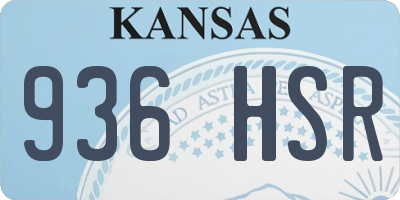KS license plate 936HSR