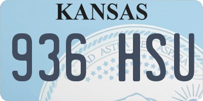 KS license plate 936HSU