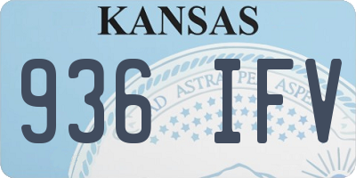 KS license plate 936IFV