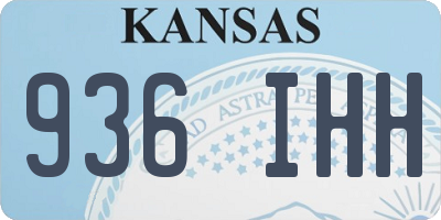 KS license plate 936IHH
