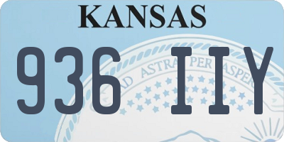 KS license plate 936IIY