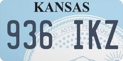 KS license plate 936IKZ