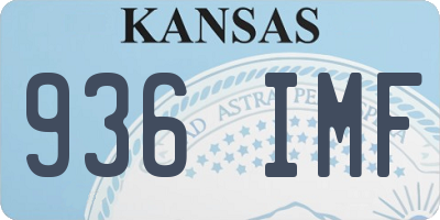 KS license plate 936IMF