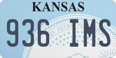 KS license plate 936IMS