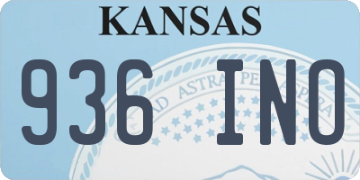 KS license plate 936INO
