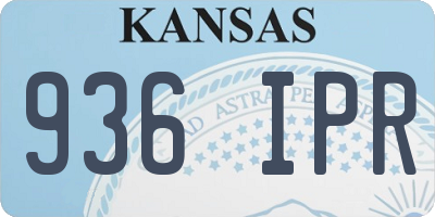 KS license plate 936IPR