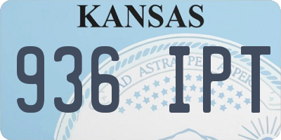 KS license plate 936IPT