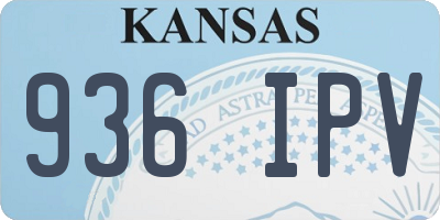 KS license plate 936IPV