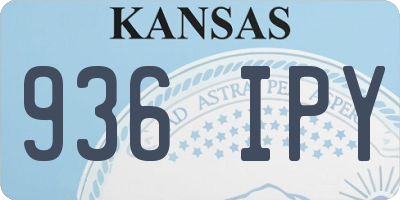 KS license plate 936IPY