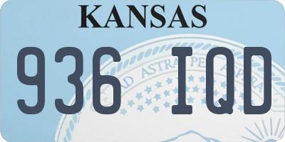 KS license plate 936IQD