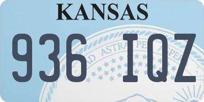 KS license plate 936IQZ