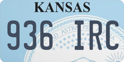 KS license plate 936IRC