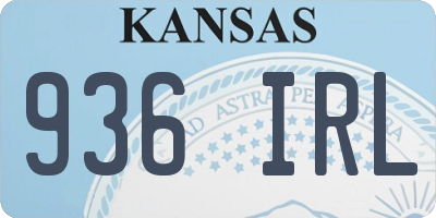 KS license plate 936IRL