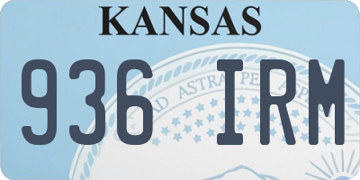 KS license plate 936IRM