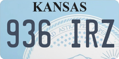 KS license plate 936IRZ