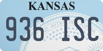 KS license plate 936ISC