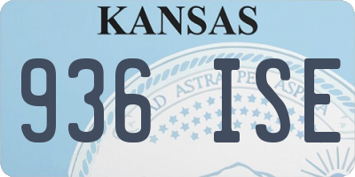 KS license plate 936ISE